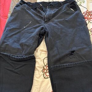 Carhartt Men's Black Distressed Pants Union made size 35x34